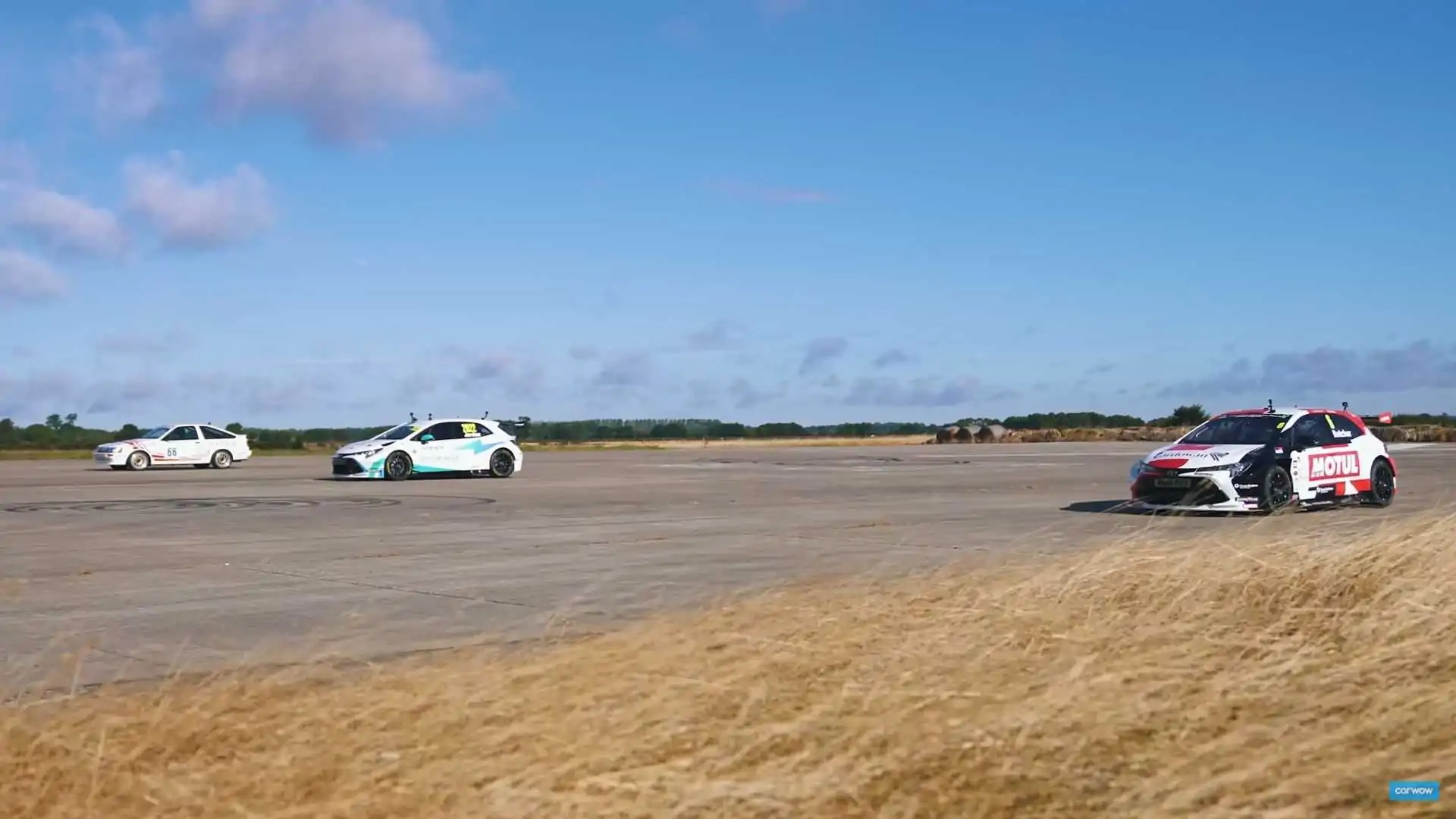 Toyota Gazoo Racing Drag Racing Pits Gas Vs. Hybrid Vs. Classic