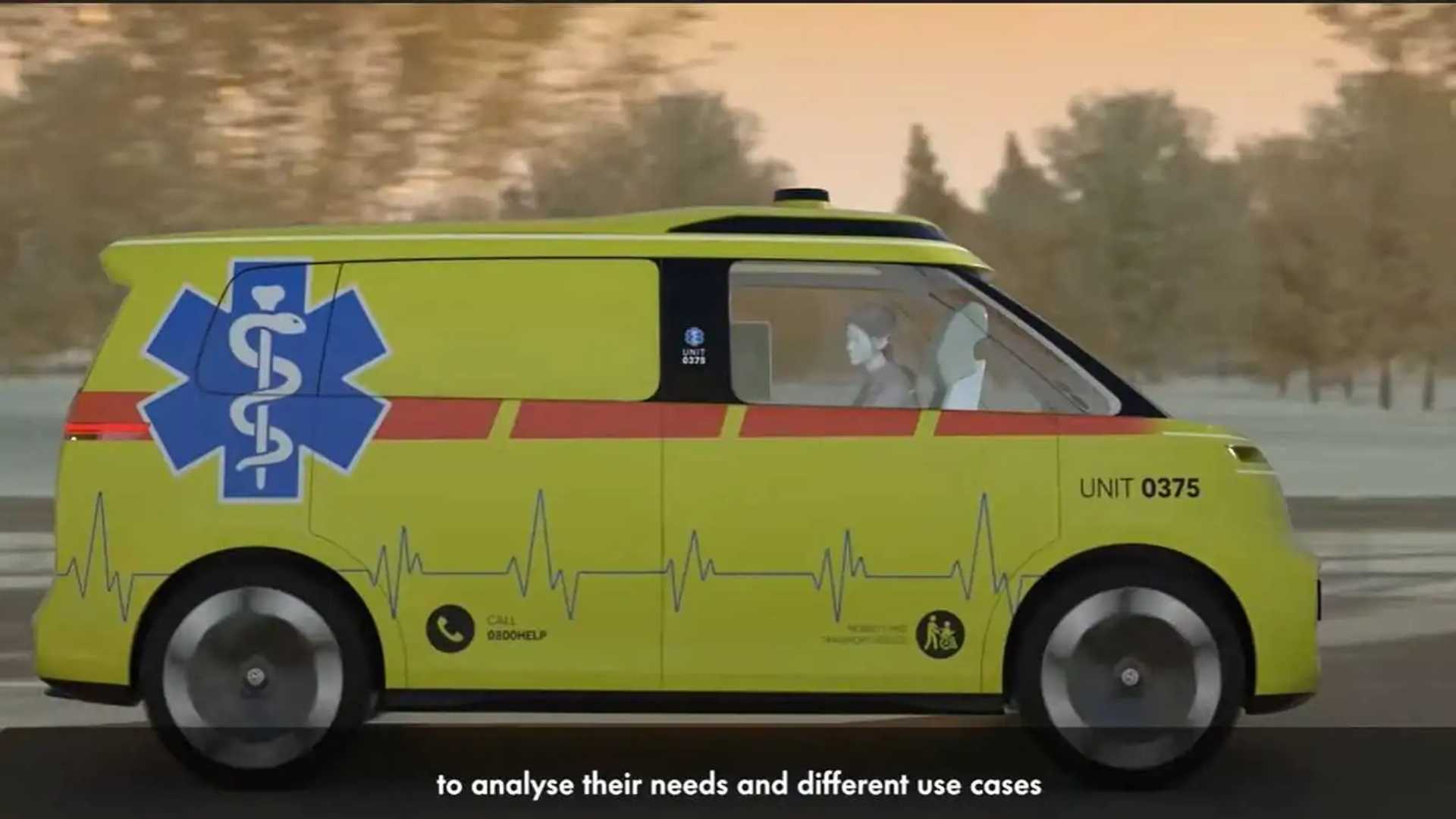 Volkswagen Envisions ID Buzz Autonomous Ambulance for 2025