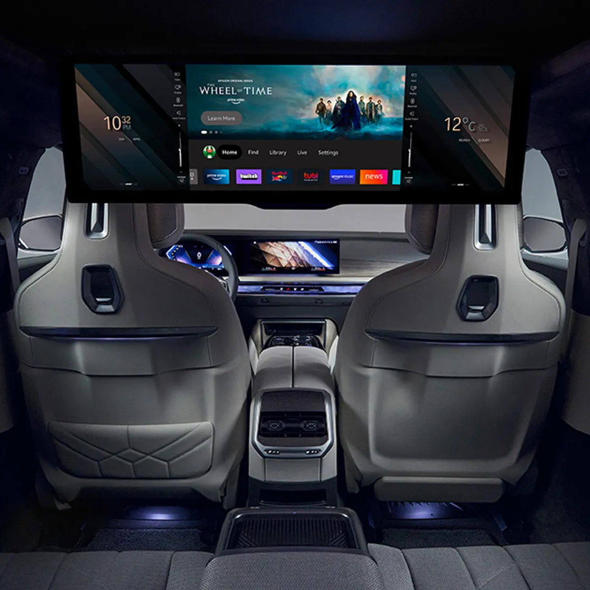 BMW i7 Teaser Screen Shows Panoramic Rear Seat 8K Theater