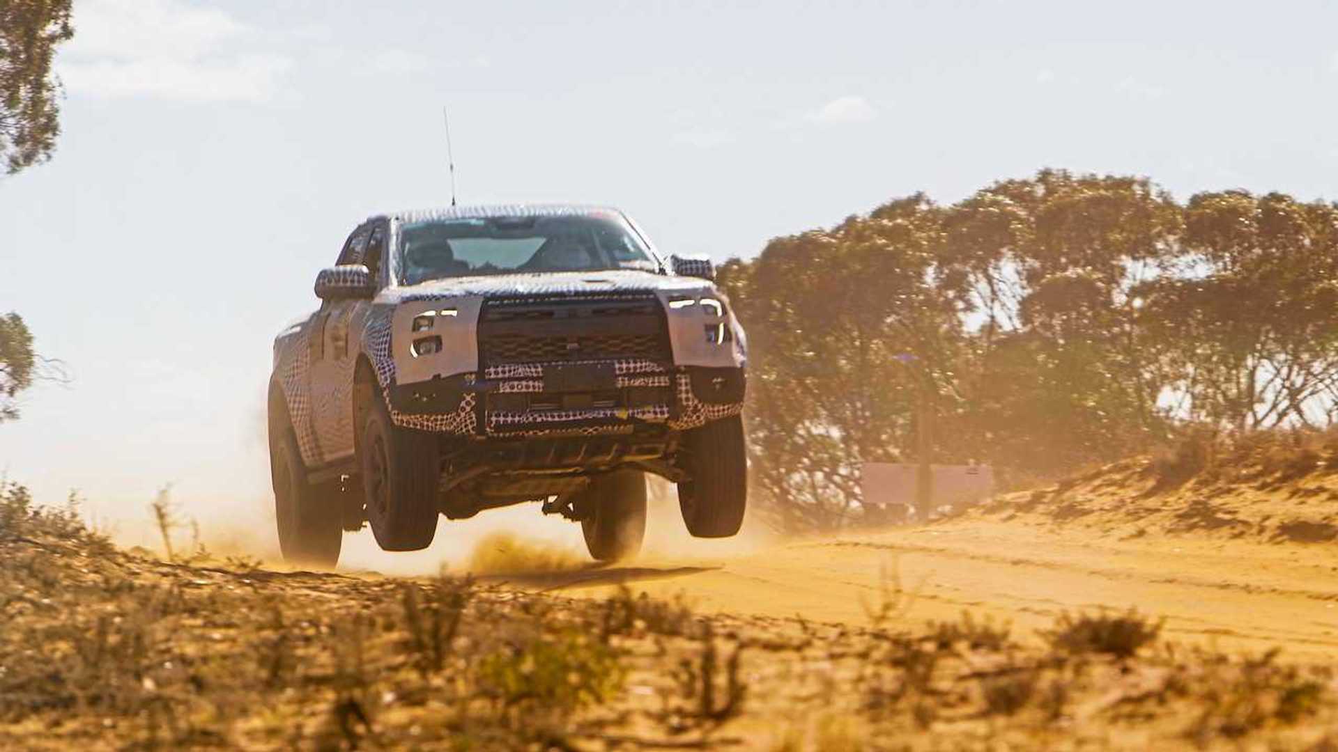 2023 Ford Ranger Raptor Teaser Confirms Gasoline Power, and Debuts February 22