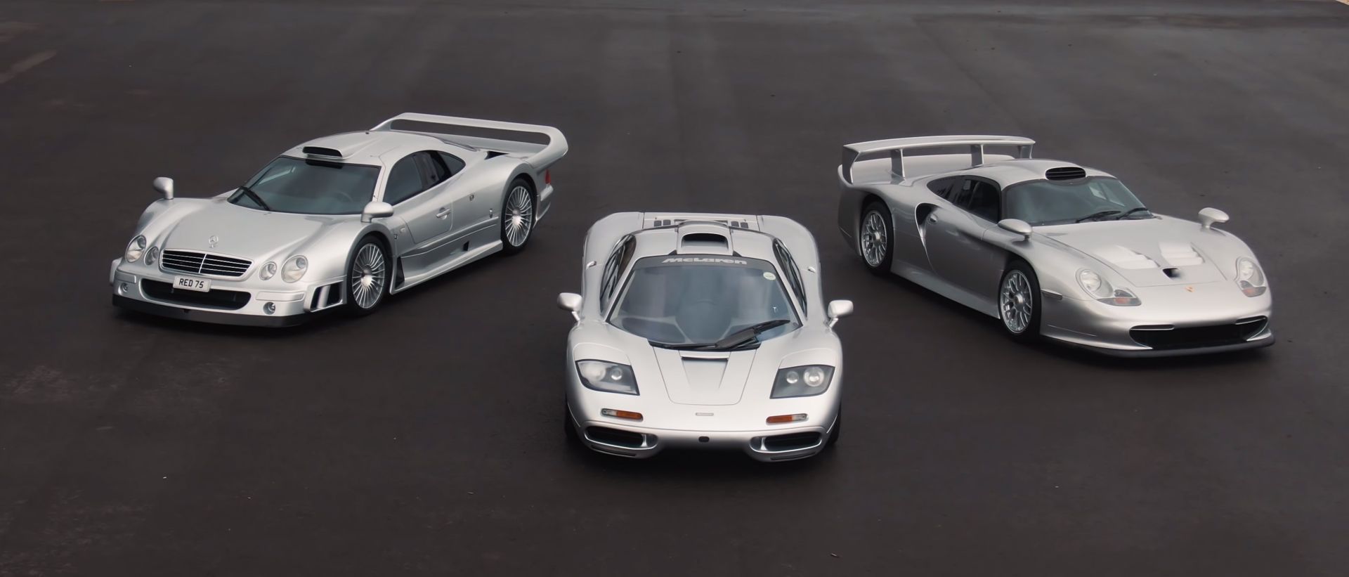 McLaren F1, Porsche 911 GT1, Mercedes CLK GTR Compared In Detailed Video