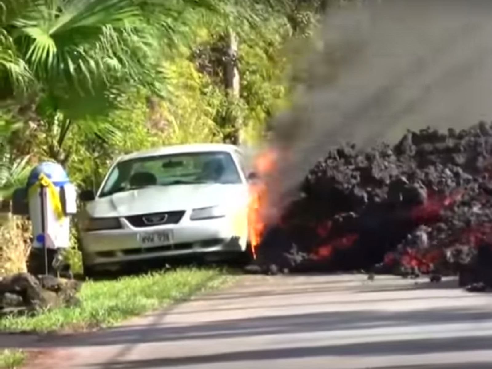 Owner Of Silver Mustang Eaten By Lava Speaks, Battery Was Dead