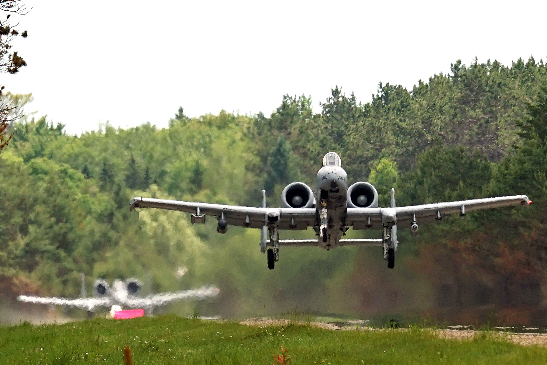 A-10 Attack Jets Use Michigan Road for Landing and Takeoff Exercise