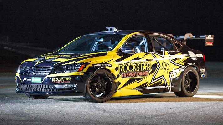 Tanner Foust shows off his 900-bhp VW Passat in Formula Drift