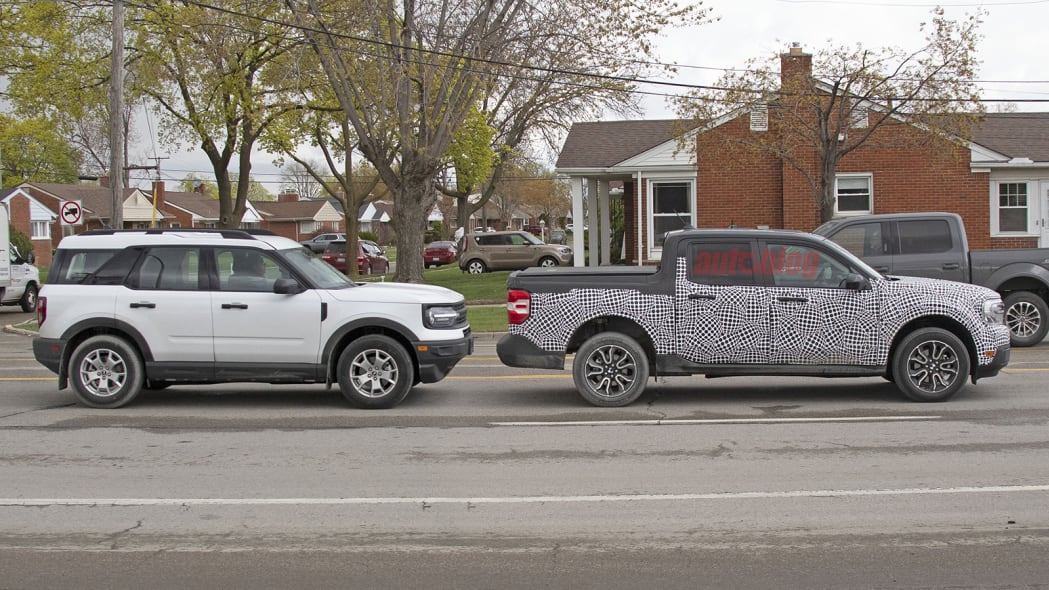 New spy shots reveal the true size of the compact Ford Maverick truck