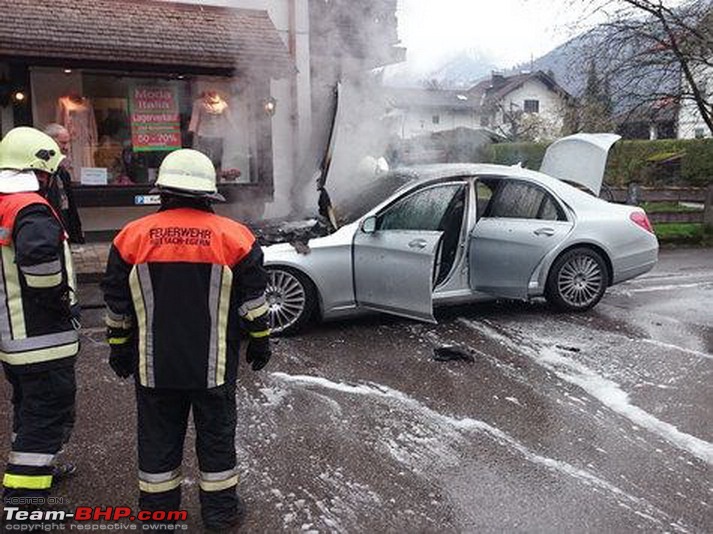 After an engine fire, Mercedes-Benz S-Class brand new declared total loss