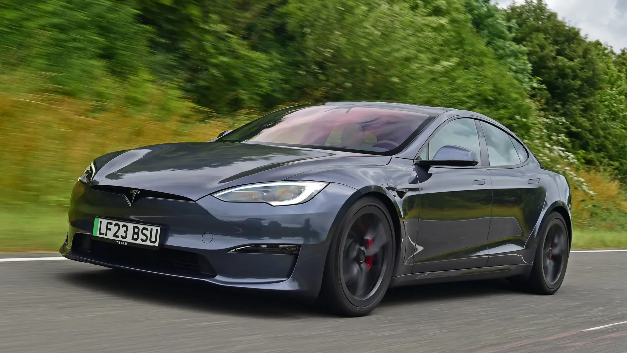 You can see the faces of the Tesla Model S Plaid Occupants when it launches