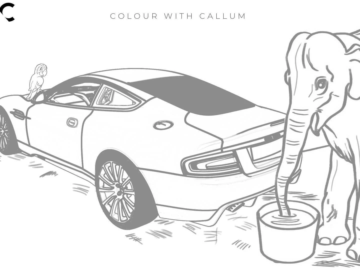 Famous Aston Martin Designs Available To Quarantined Children To Color