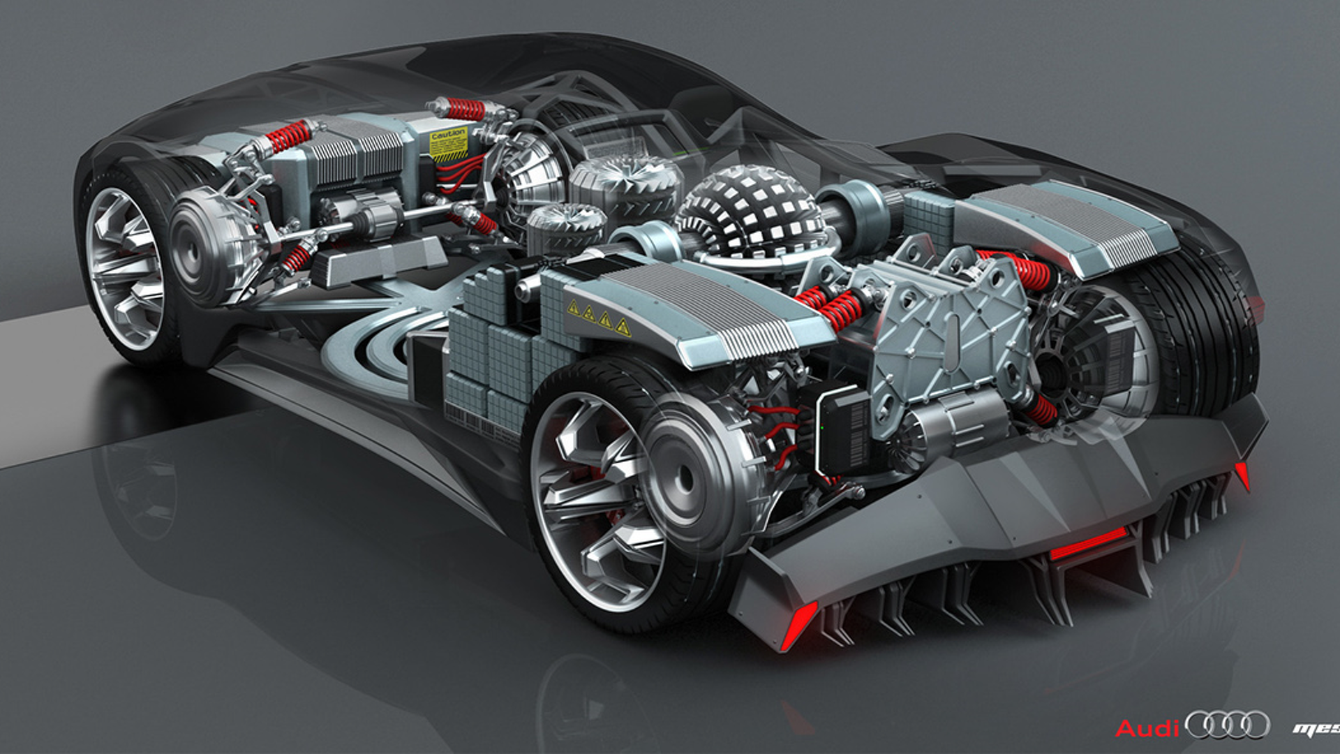 The F-Tron is an Audi-inspired supercar that uses nuclear-powered technology.