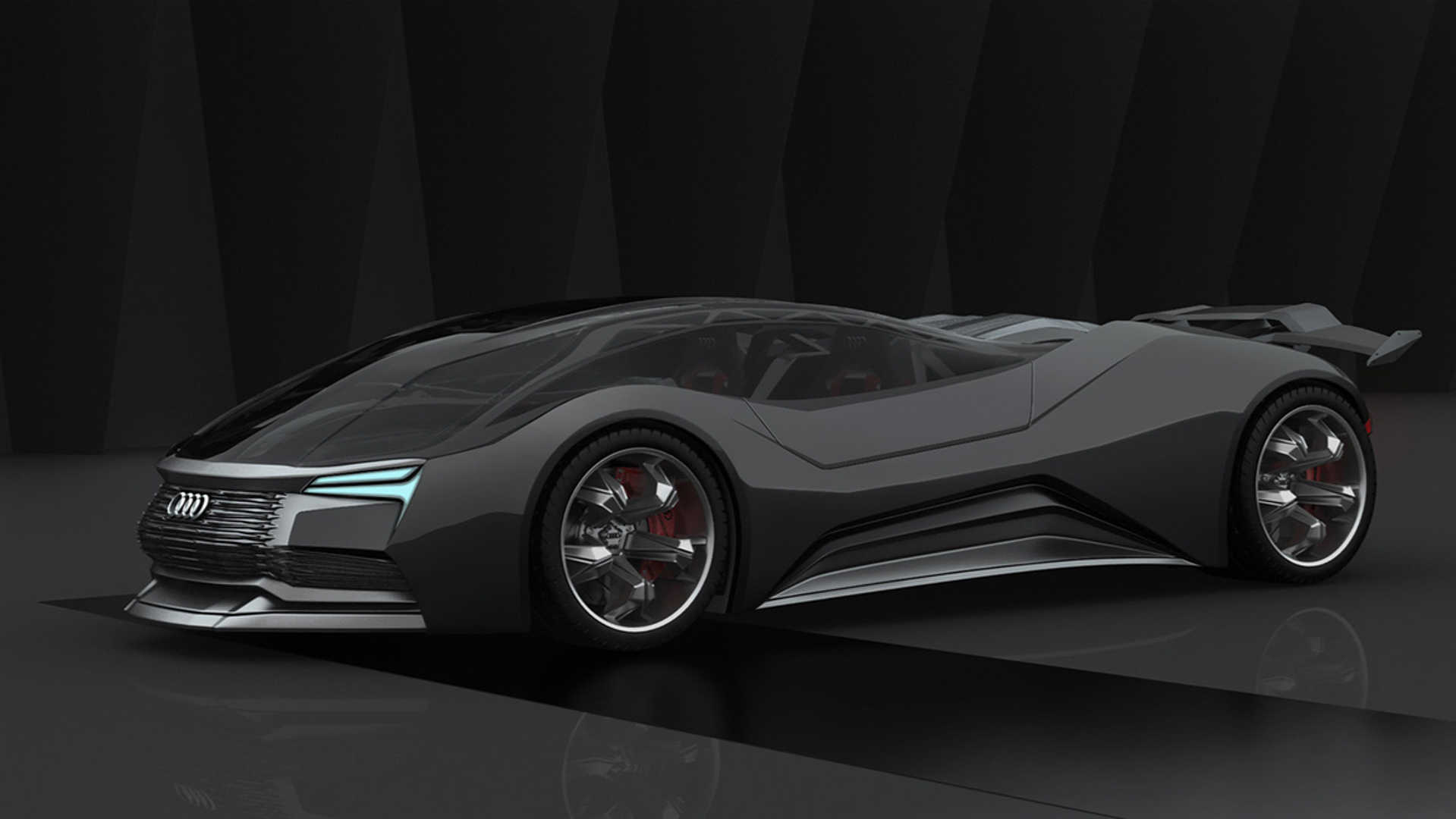 The F-Tron is an Audi-inspired supercar that uses nuclear-powered technology.