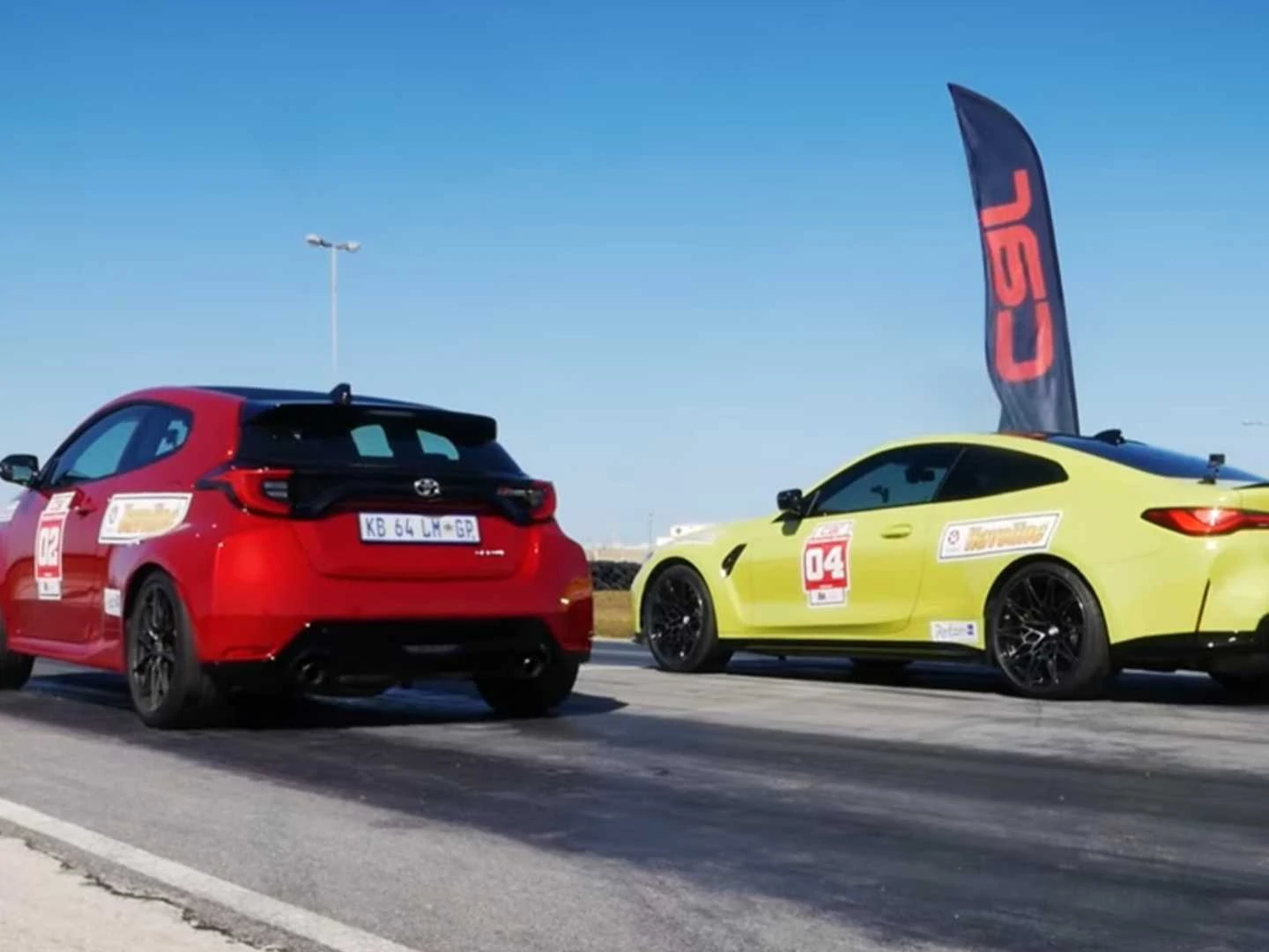 Toyota GR Yaris Fights BMW M4 in Heroic Drag Race