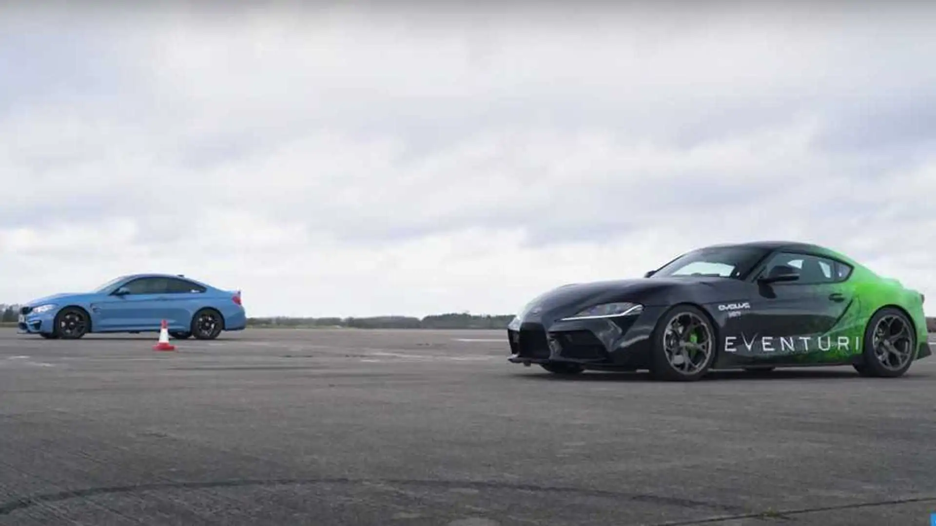 Can a Tuned Toyota Supra keep up with the BMW M4 in a Drag Race?