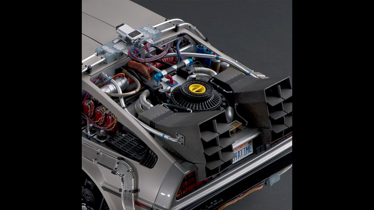 The scale model of BTTF DeLorean is extremely detailed (and costly)