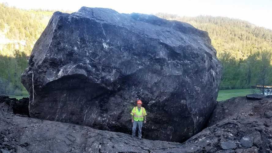 Colorado decides to just drive around the giant boulder-blocking highway