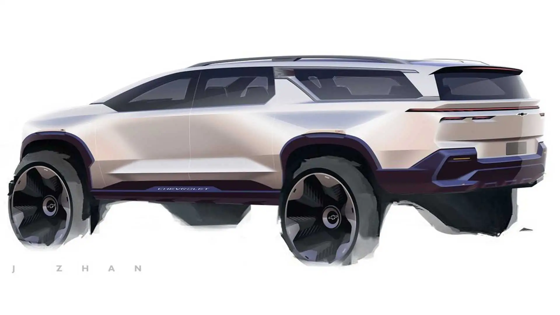 GM Design shares a sketch of an SUV with interesting features