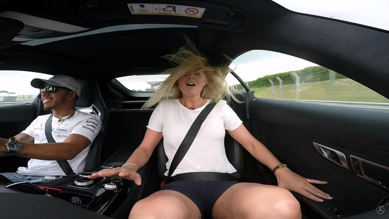 Lewis Hamilton gives interviewer the ride of her life in AMG GT