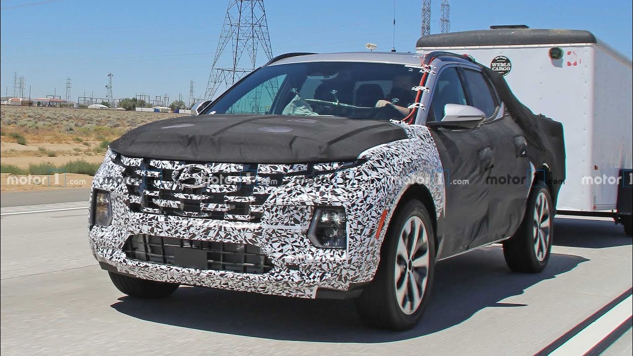 Hyundai Santa Cruz Pickup Shows Less Camo Than Ever