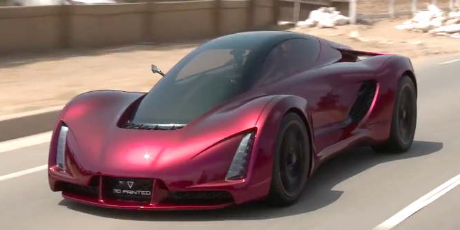 Jay Leno Gives the 720-HP, 3D printed Blade Supercar a Spin