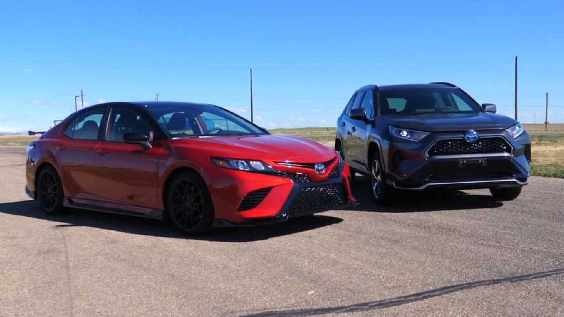 Watch the Toyota RAV4 Prime Drag Race at The Camry TRD