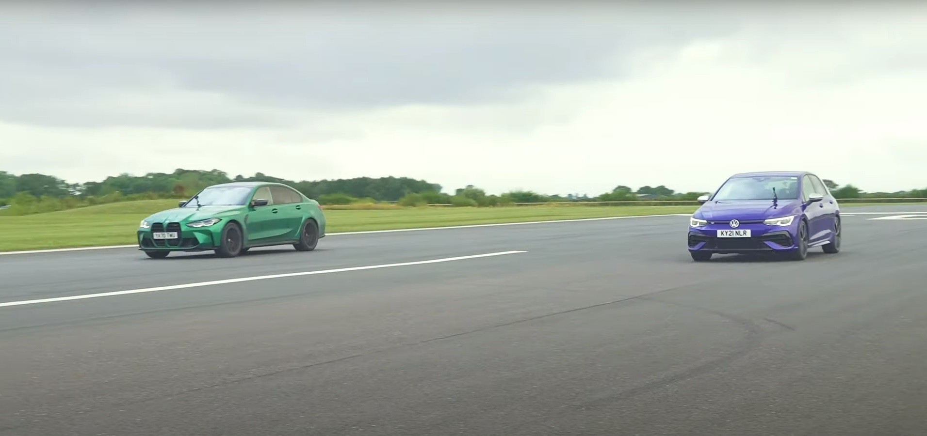 BMW M3 Competition Vs VW Golf R Drag Race Is Not Even Close