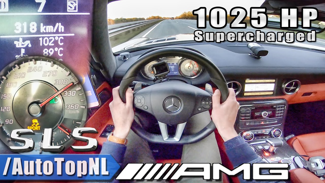 Mercedes SLS AMG With 1,025HP Eats Miles on The Autobahn