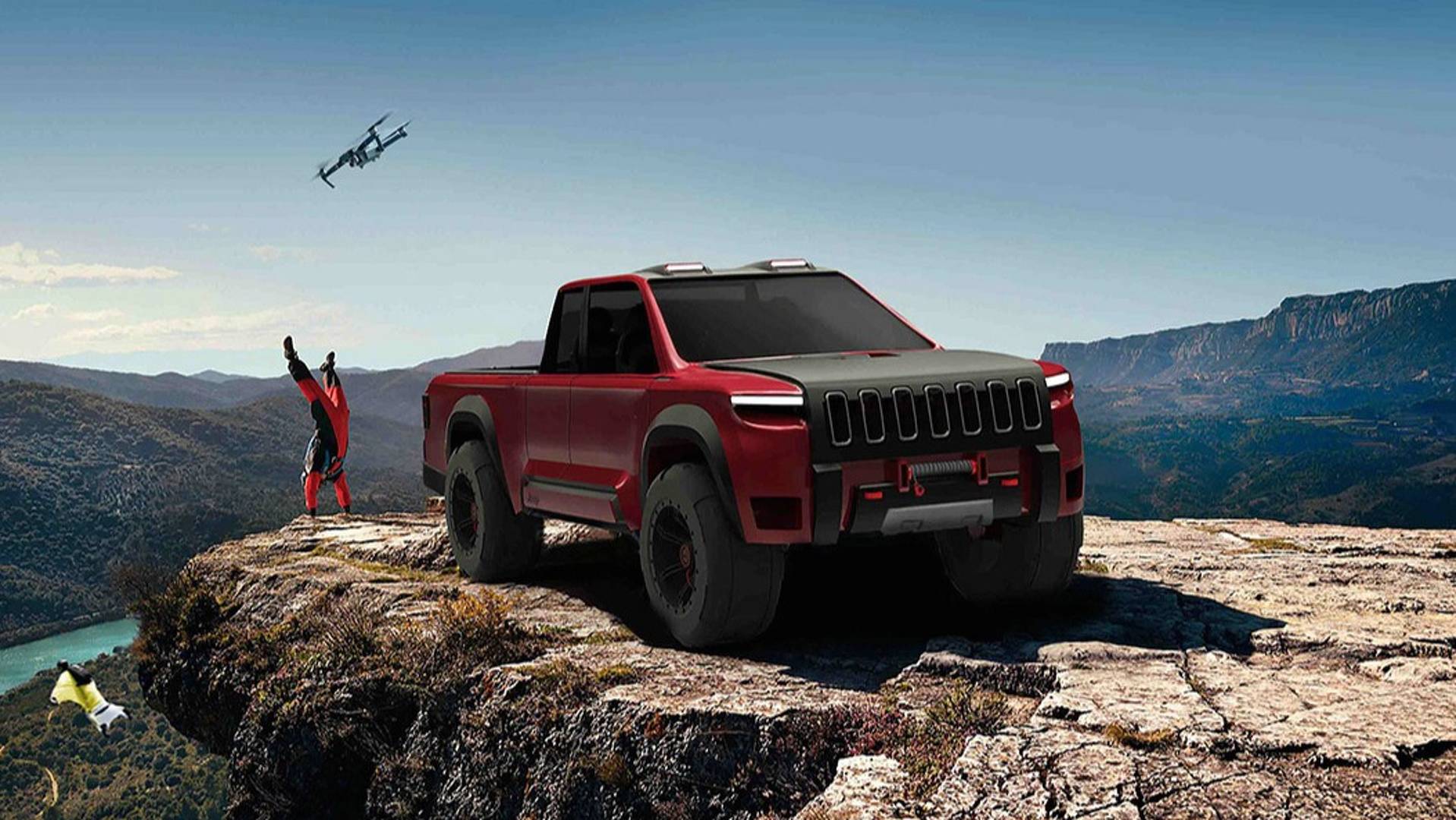 Jeep Crusader Pickup rendering is even more rugged than Wrangler