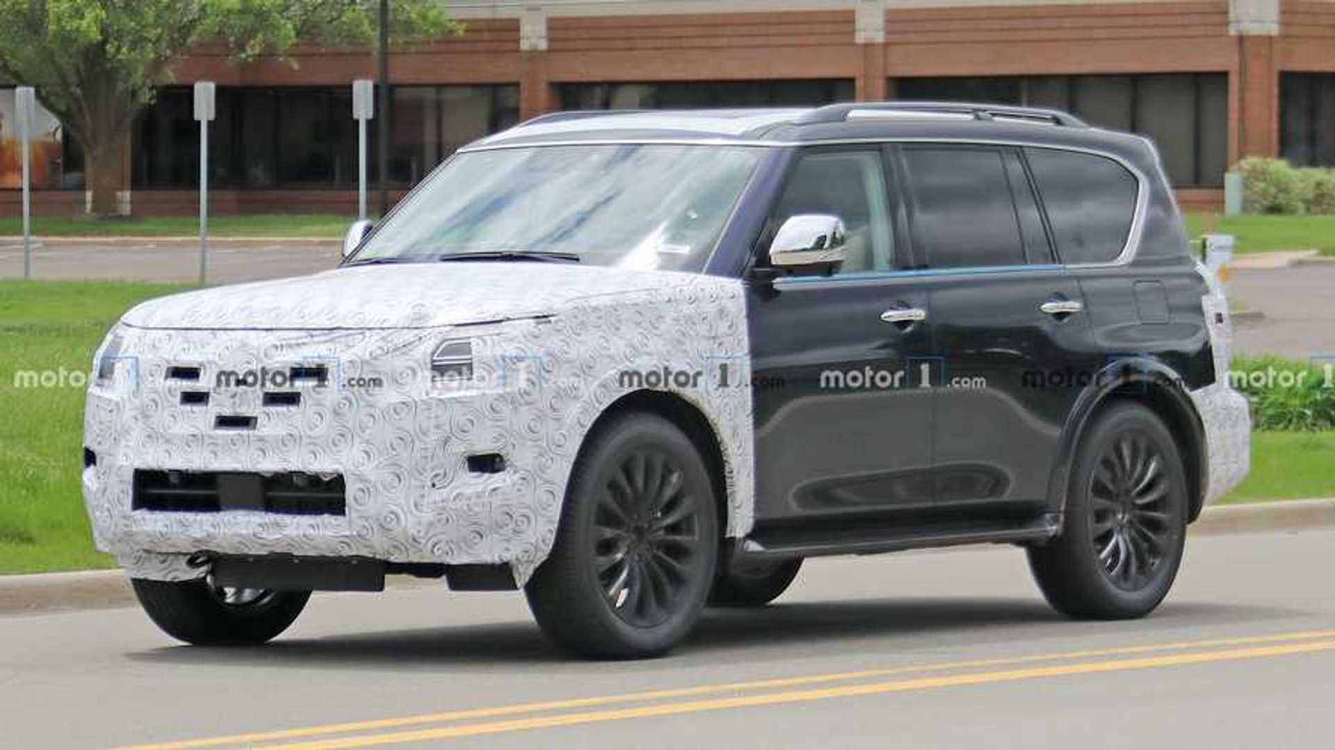 2021 Nissan Armada Spied For First Time Hiding Its Tweaked Fascias