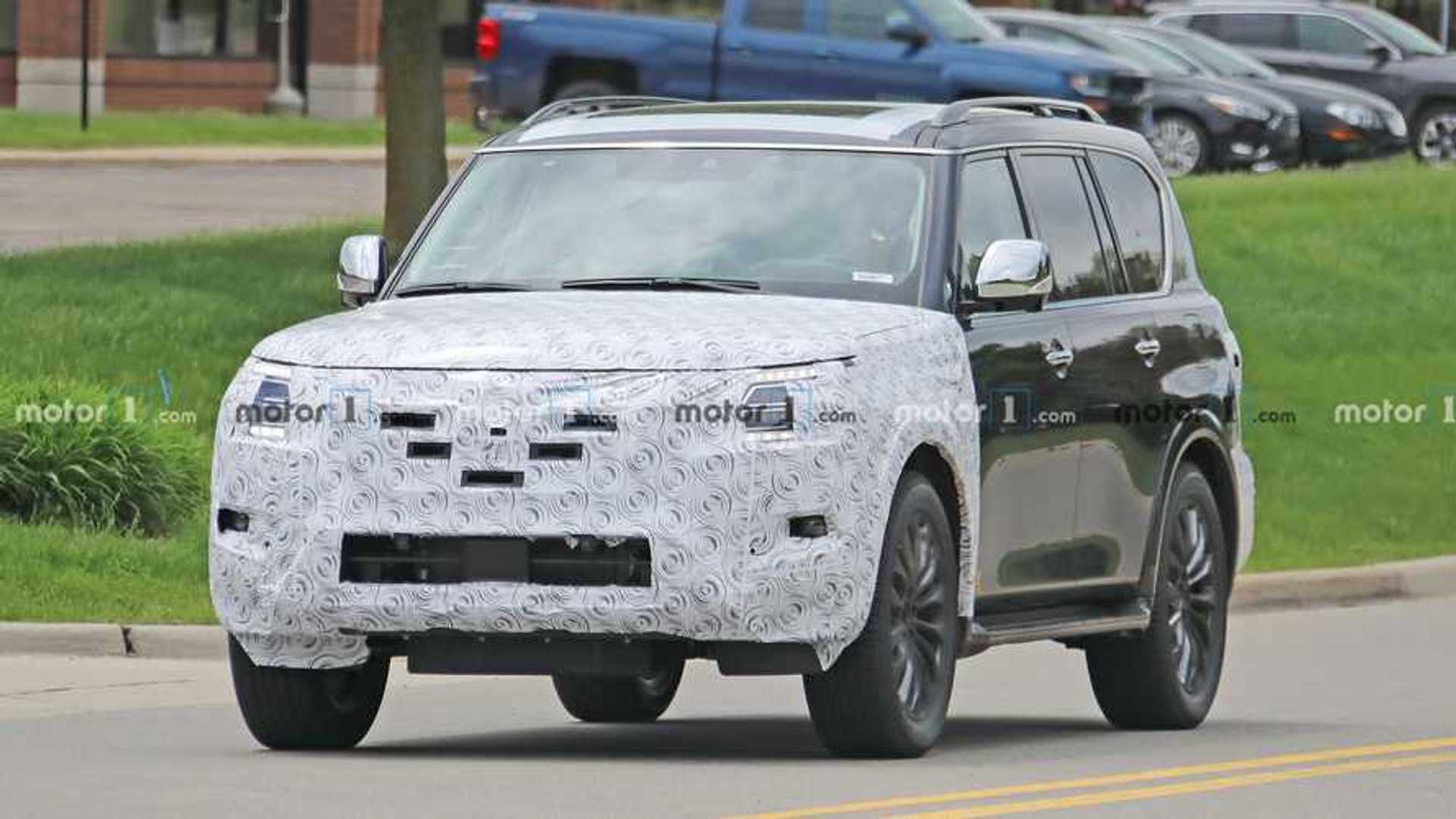 2021 Nissan Armada Spied For First Time Hiding Its Tweaked Fascias