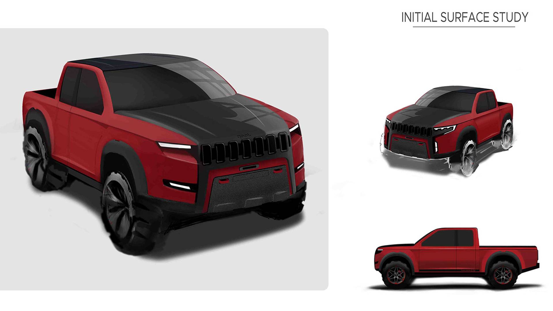 Jeep Crusader Pickup rendering is even more rugged than Wrangler