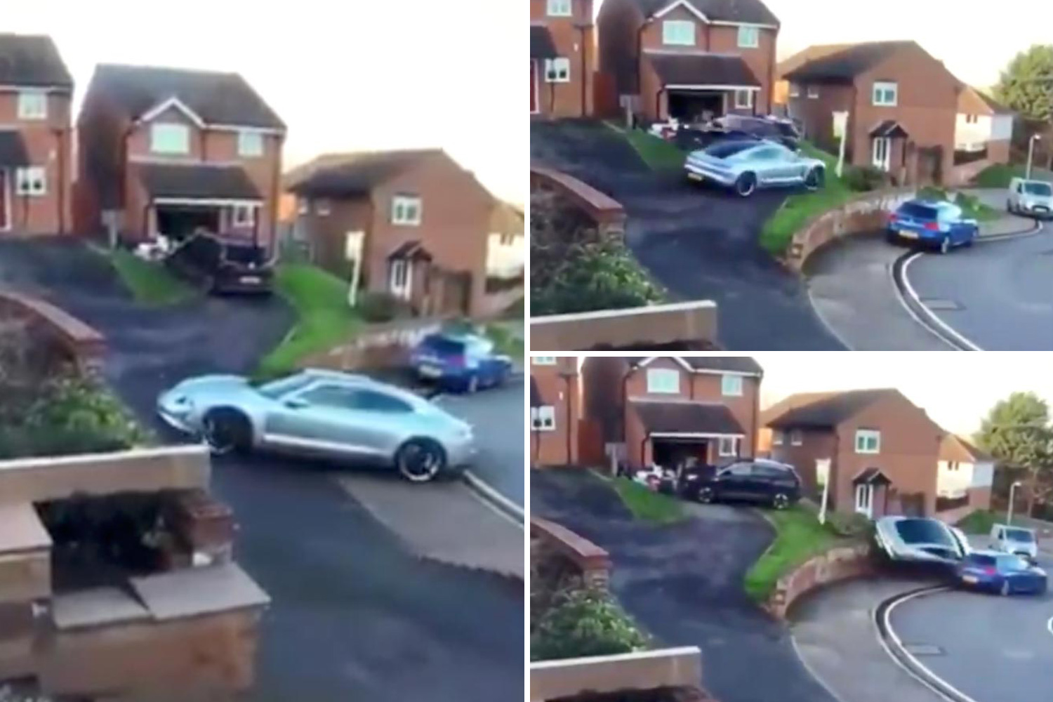 Porsche Taycan Hits Two Cars In Parking Maneuver Gone Terribly Wrong