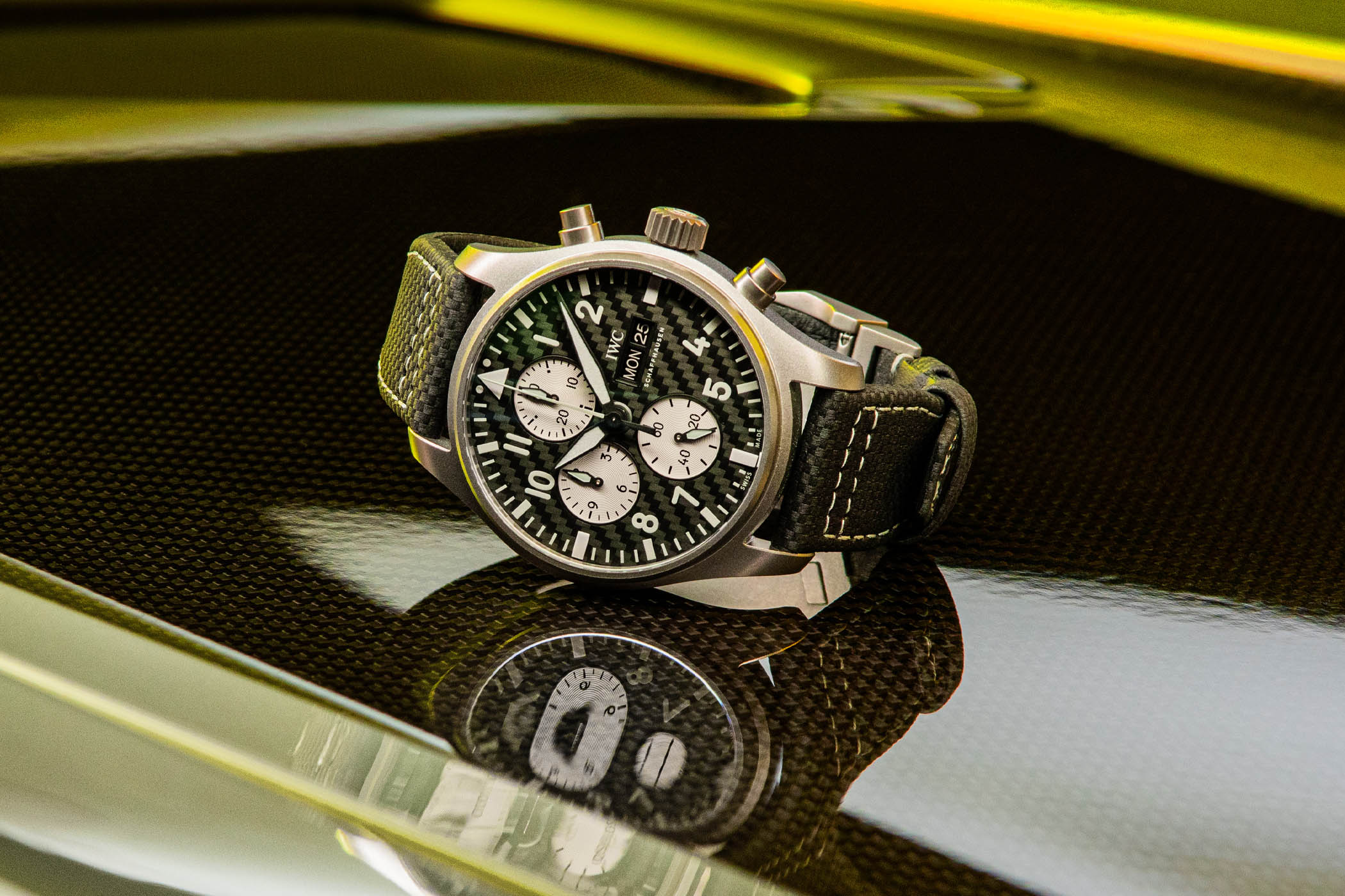 This watch from AMG and IWC is made of titanium and carbon fiber