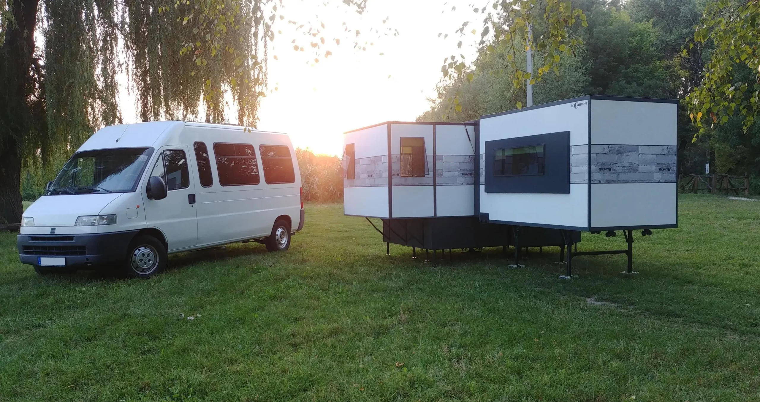 IoCamper is a full-sized apartment that folds up to fit inside your van