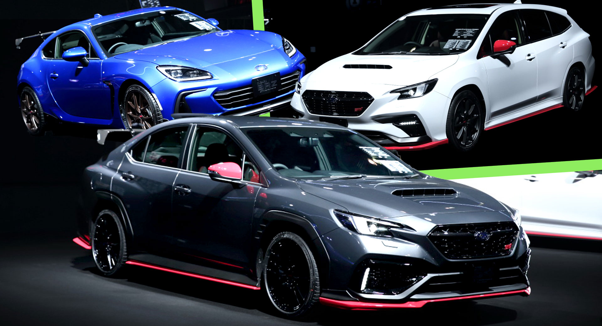 Subaru BRZ and WRX, Levorg Bombarded with STI Bits for Tokyo Auto Salon