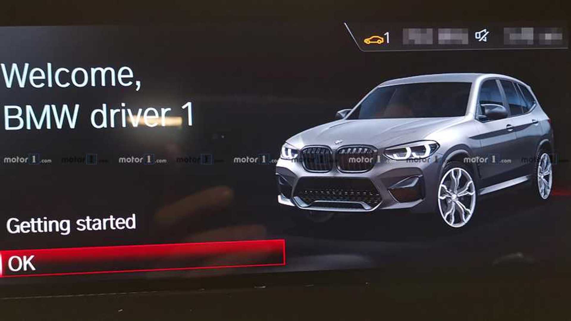 BMW X3 M Uncamouflaged on SUV's Digital Dashboard