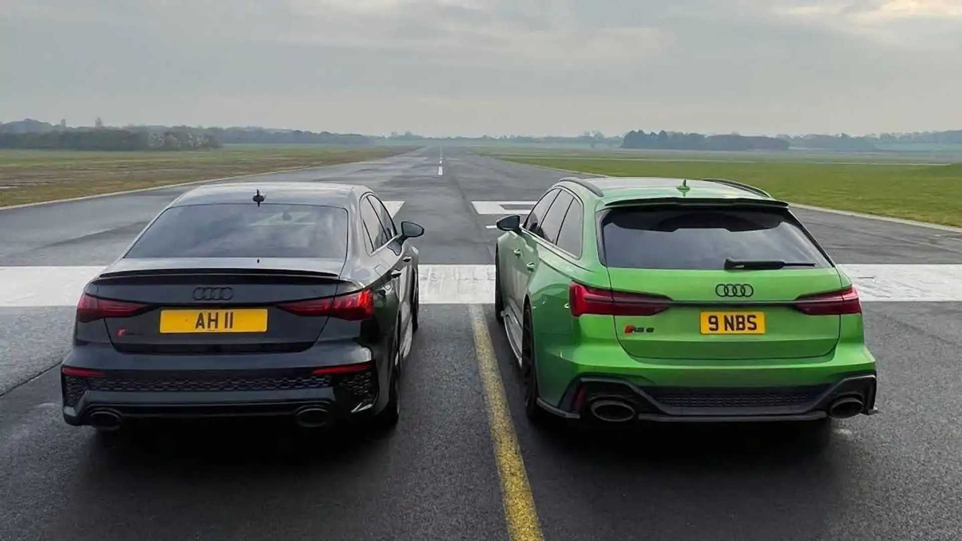 Can the Audi RS3 beat An RS6 in a Drag Race?