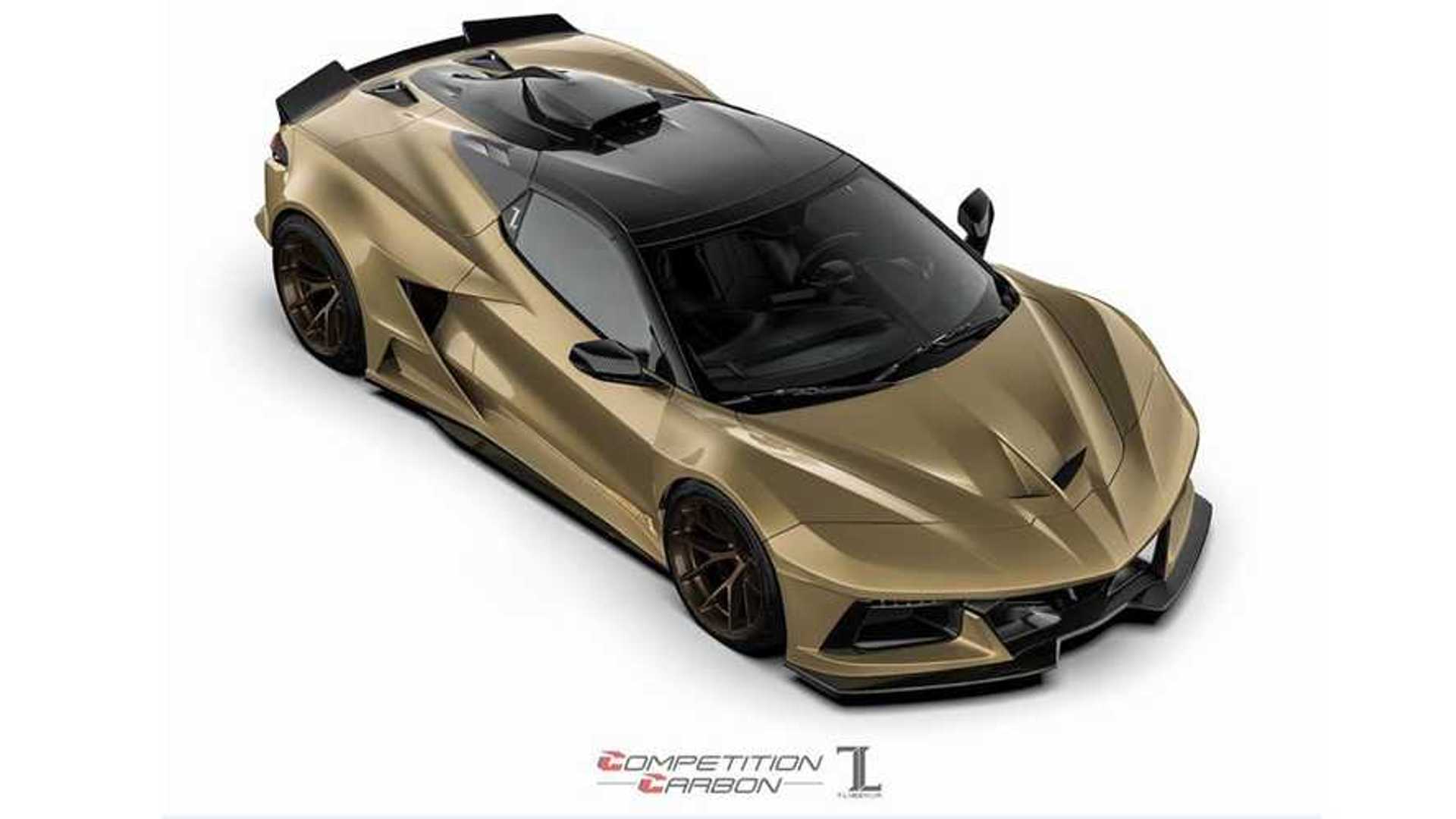 Chevy Corvette C8RR body kit from Competition Carbon looks wild