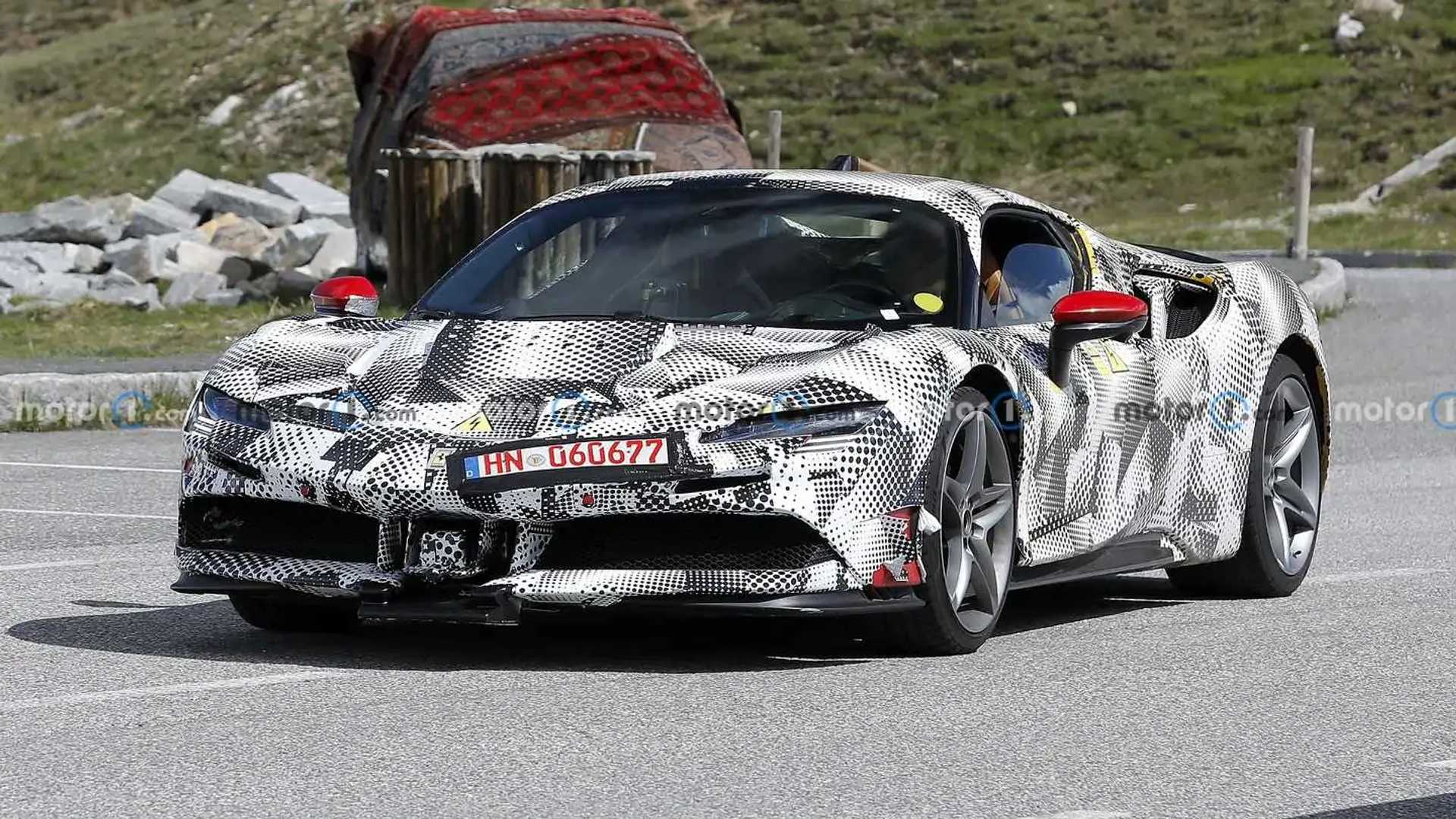 Ferrari SF90 VS Spied Hidden Aero Upgrades in The Mountains