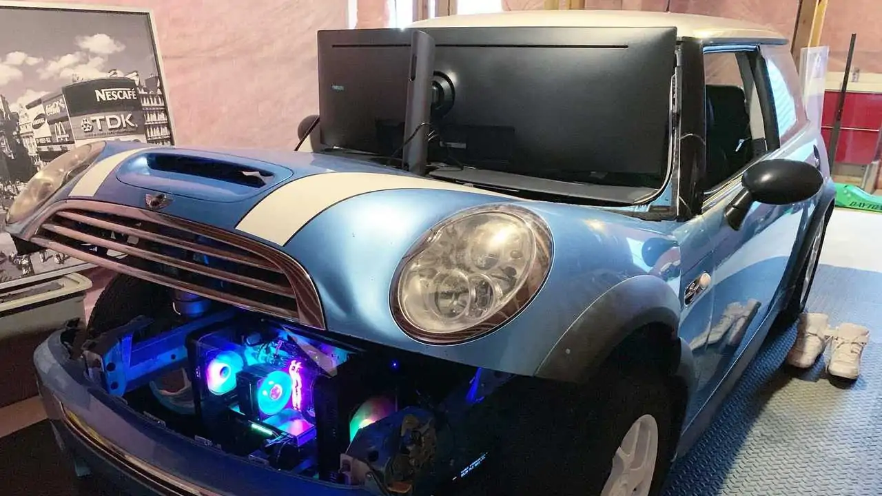 Making a Junked Mini Cooper S into a Sim Racing Rig for The Mancave