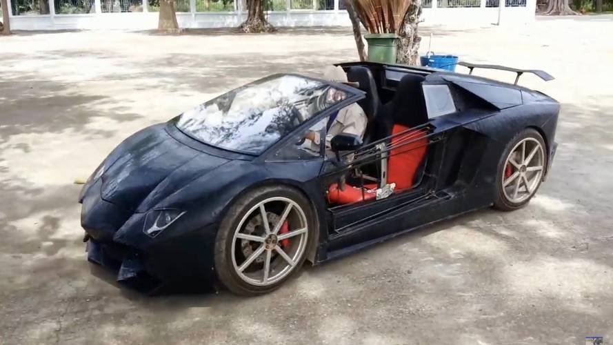 This motorcycle-powered "Lamborghini", is a feat of ingenuity