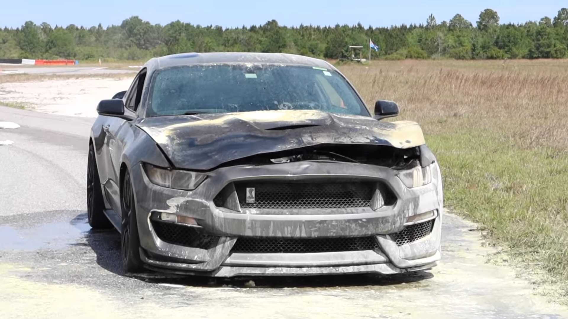 Mustang Shelby GT350 Track Fun Endeavors After Car Catches Fire