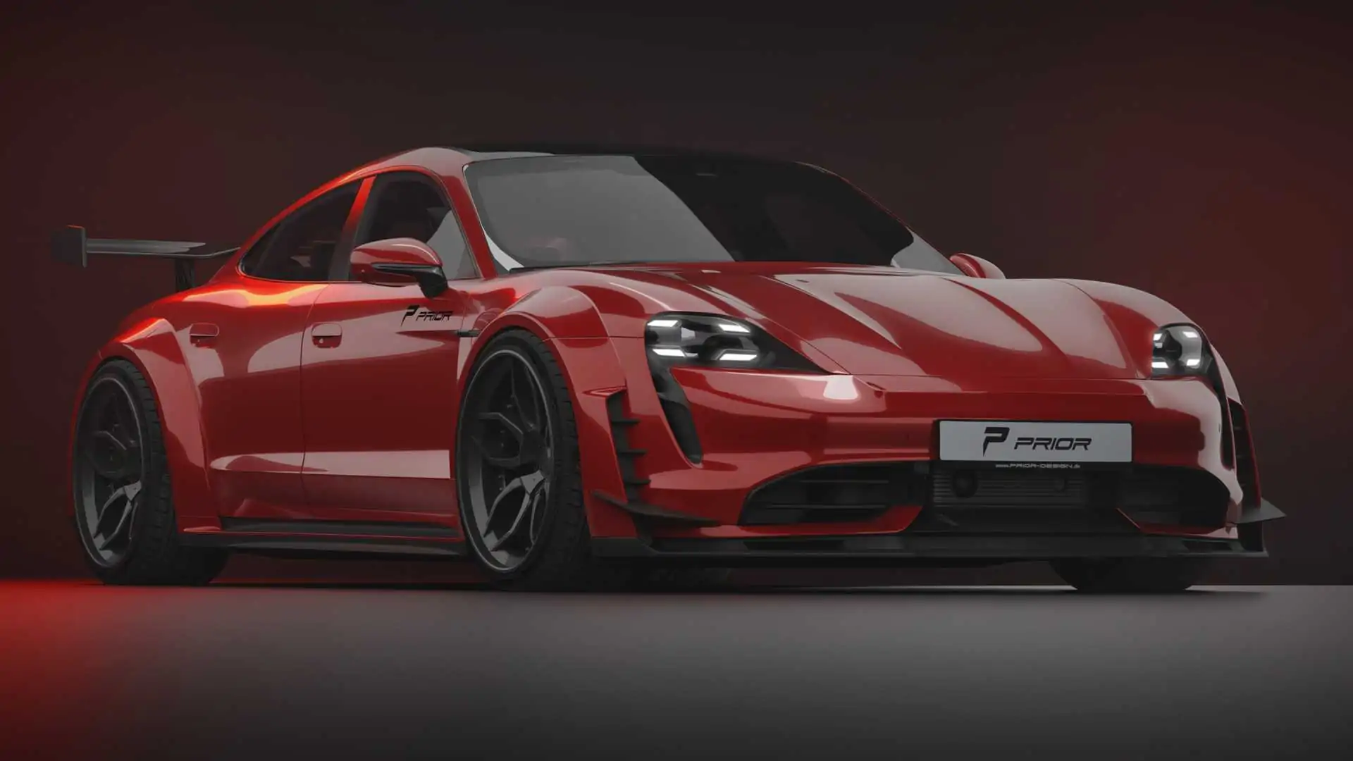 Porsche Taycan gets a Wild Widebody Kit from Prior Design