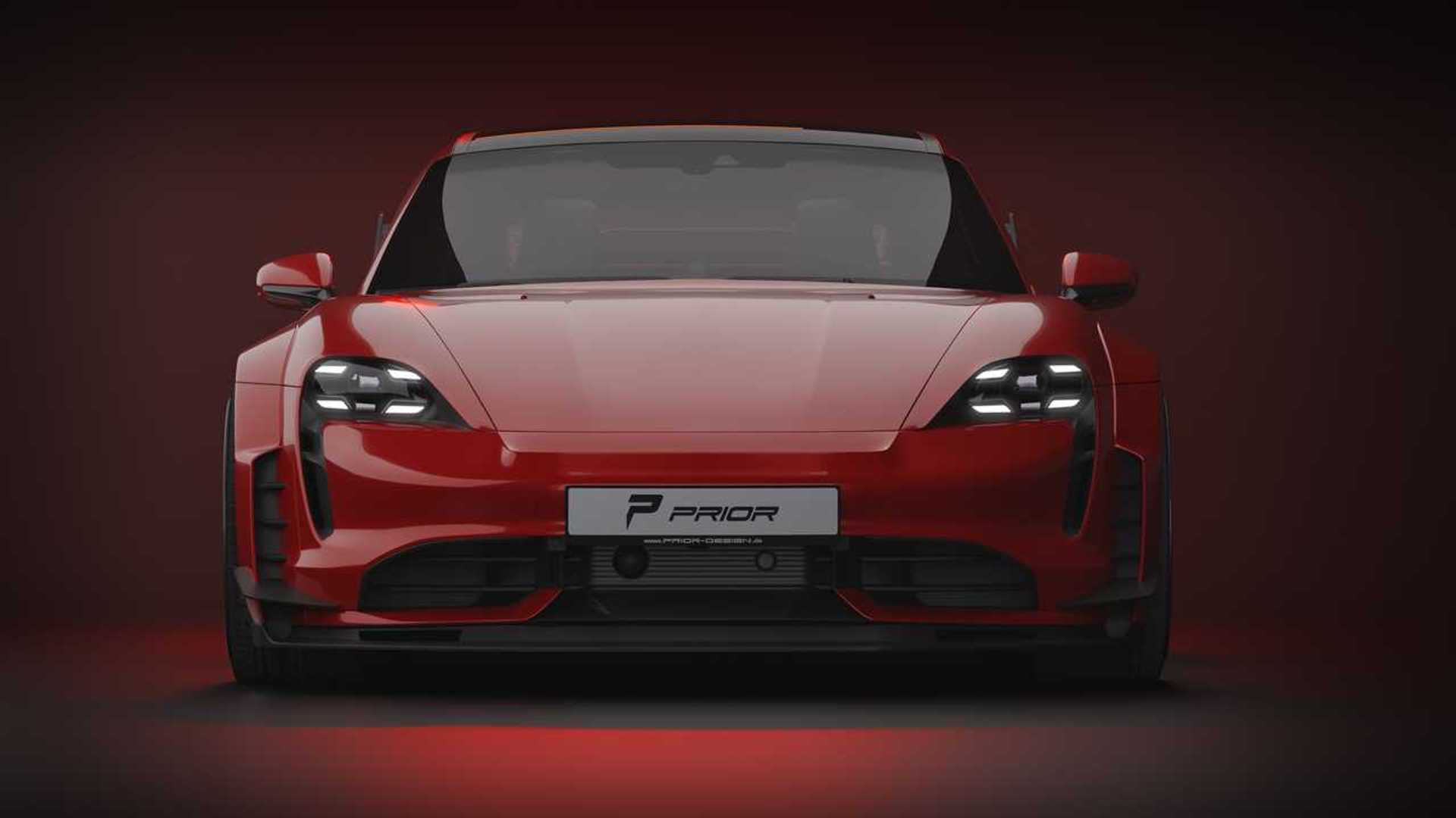 Porsche Taycan gets a Wild Widebody Kit from Prior Design