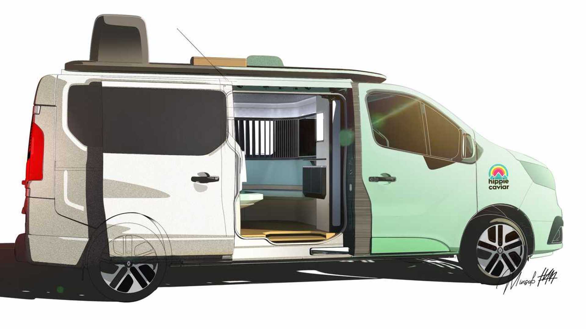 Renault Hippie Caviar Hotel Teased as Fancy Trafic-Based Camper van