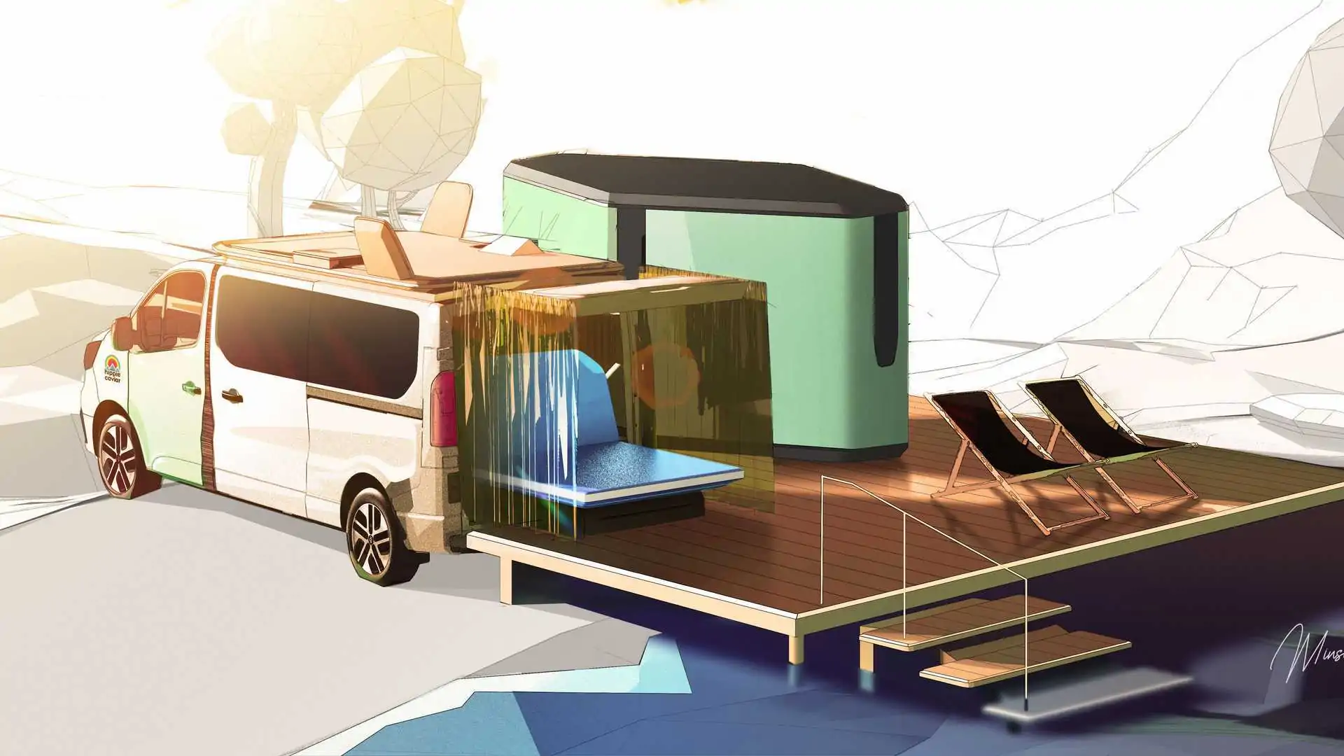 Renault Hippie Caviar Hotel Teased as Fancy Trafic-Based Camper van