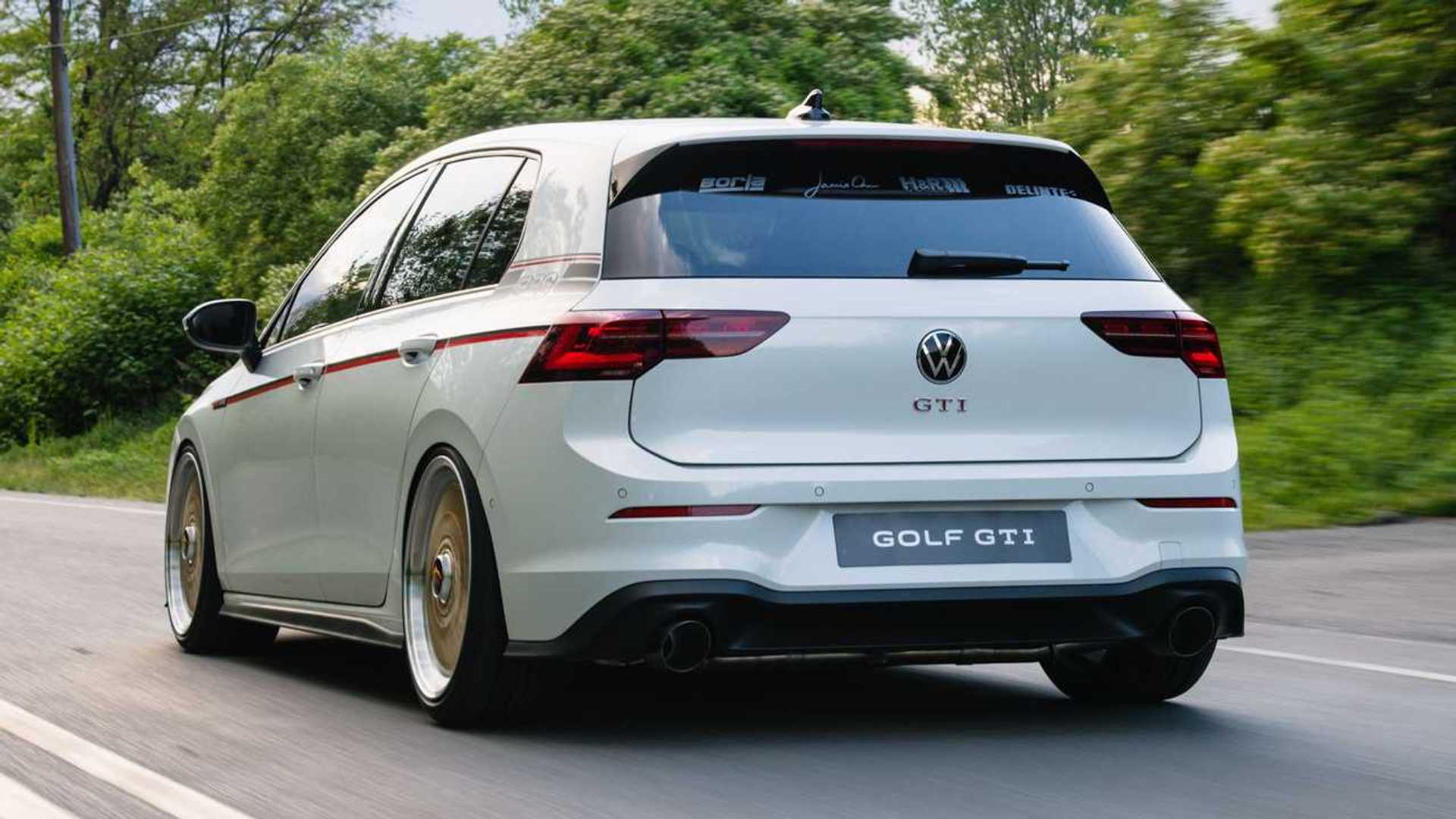 VW GTI BBS Concept gives golf a retro revamp with gold wheels