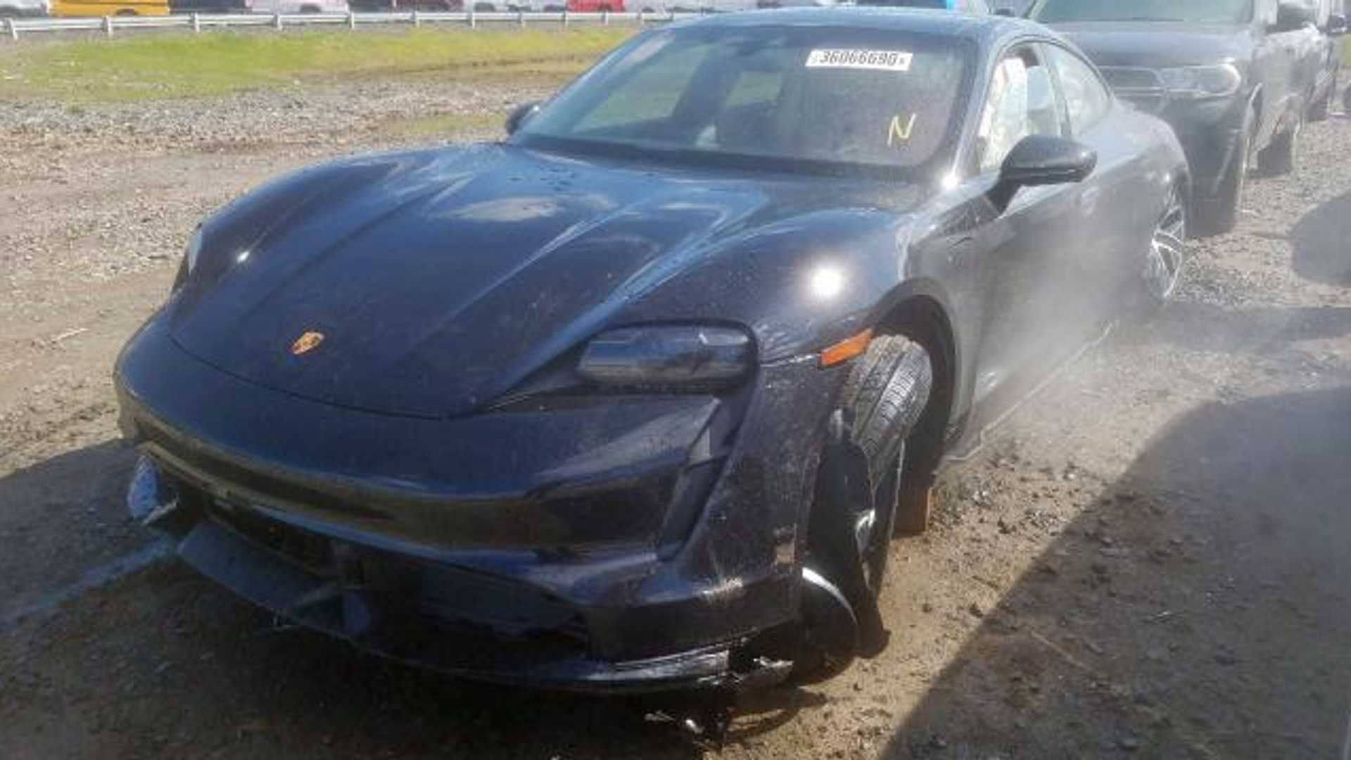 This Porsche Taycan Turbo has Certainly Had Better Days