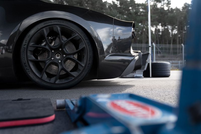 Michelin Reinforced 300 MPH Bugatti Chiron Tires with Carbon Fiber