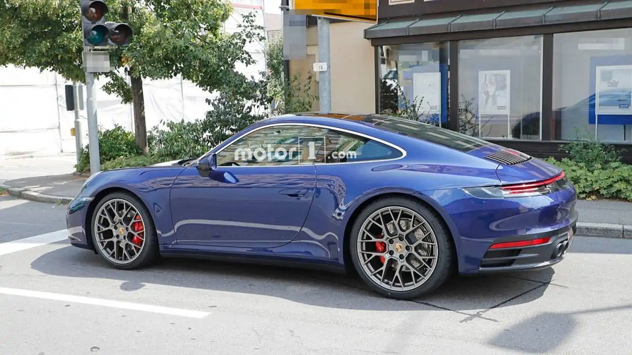 2019 Porsche 911 Caught Uncovered And Looking Beautiful In Blue