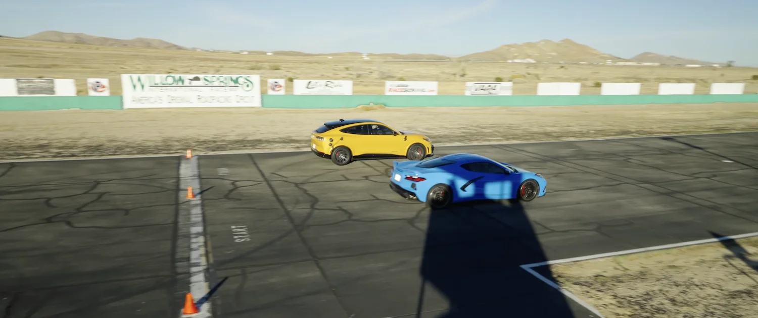 Can Mustang Mach-EGT win over Chevy Corvette C8 in a Drag Race?