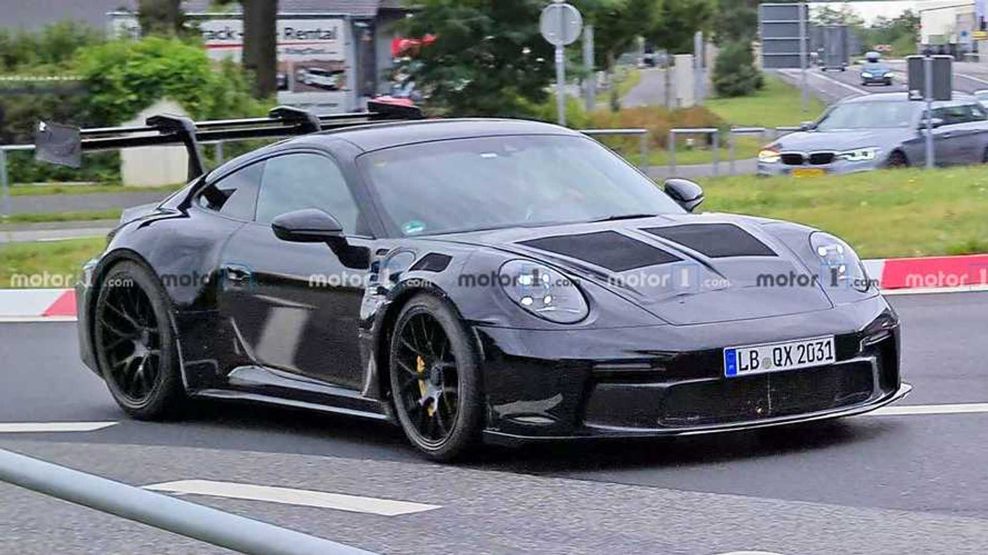 Porsche 911 GT3 RS Spy Video Captures Active Rear Wing In Action